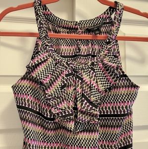 Banana Republic multicolor fringe neck tank blouse